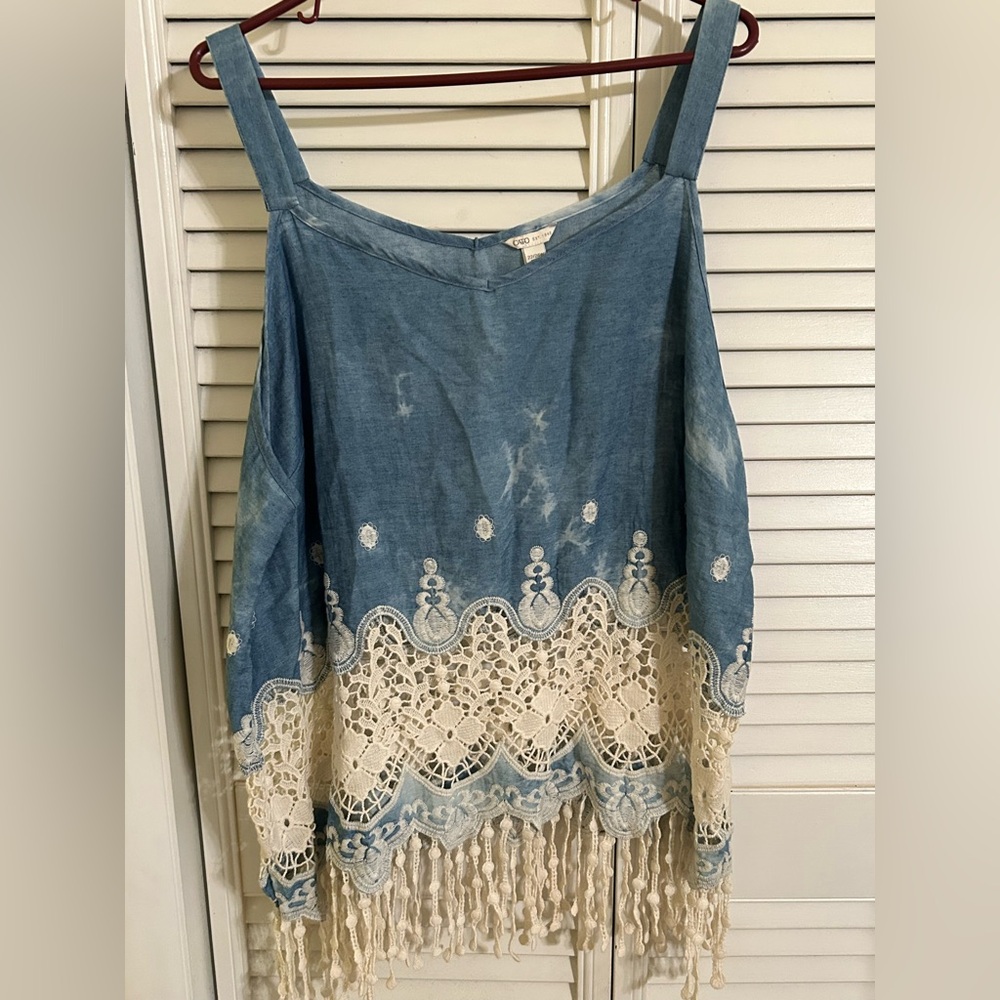 Tie-Dye Lace Tank